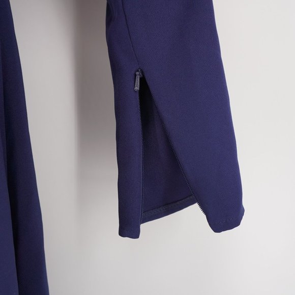 Mac Duggal Women's NWT Ieena Midnight Blue A-Line Rhinestone Waist Evening Gown - Picture 9 of 15